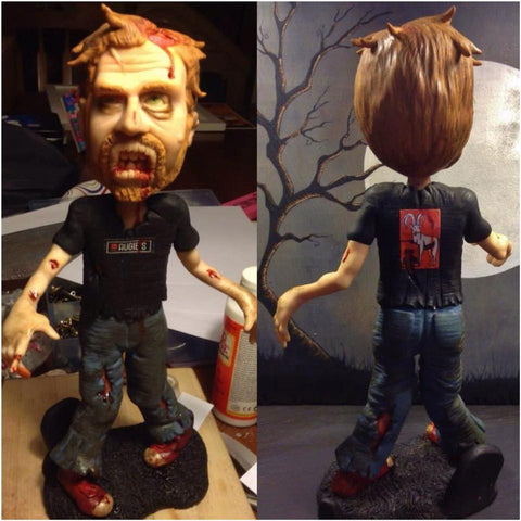zombie custom OOAK polymer clay sculpture - Fiendish Thingies