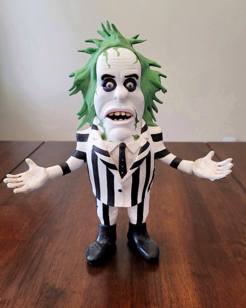 Beetlejuice OOAK polymer clay sculpture – Fiendish Thingies