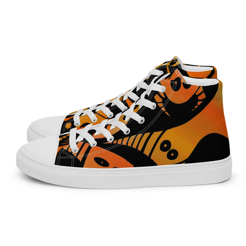 Scary Monsters and Super Creeps Orange Men’s high top canvas shoes