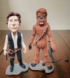 Han and Chewie Star Wars OOAK polymer clay sculpture