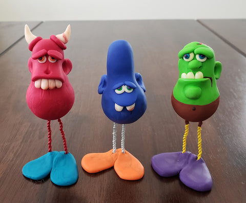 modeling clay monsters