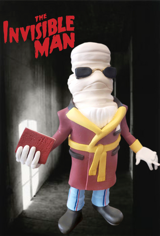 The Invisible Man OOAK polymer clay sculpture