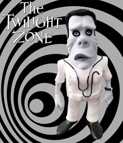 The Twilight Zone Doctor OOAK polymer clay sculpture Eye of the Beholder