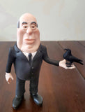 Alfred Hitchcock OOAK polymer clay sculpture the Birds