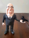 Alfred Hitchcock OOAK polymer clay sculpture the Birds