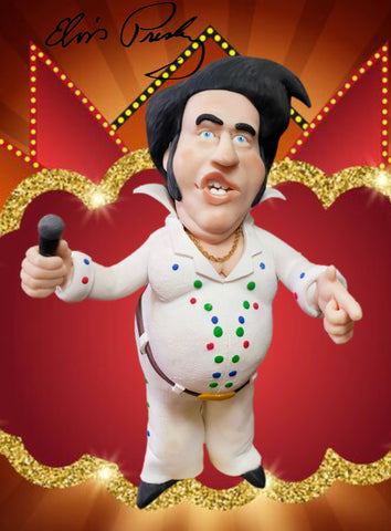 Elvis Presley OOAK polymer clay sculpture