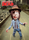 Zombie Carl from the Walking Dead OOAK polymer clay sculpture Chandler Riggs