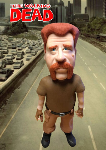 Abraham from the Walking Dead OOAK polymer clay sculpture Michael Cudlitz SIGNED