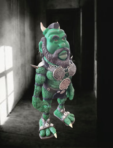 Mr. T Monster OOAK polymer clay sculpture