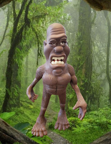 Balding Bigfoot OOAK polymer clay sculpture
