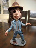 Zombie Carl from the Walking Dead OOAK polymer clay sculpture Chandler Riggs