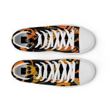 Scary Monsters and Super Creeps Orange Men’s high top canvas shoes