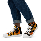 Scary Monsters and Super Creeps Orange Men’s high top canvas shoes