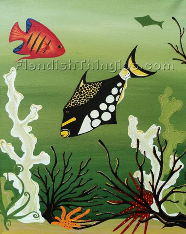 That's What Fish Do.. 11" x 14" framed print - Fiendish Thingies